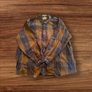 Van Heusen 417 Men's Long Sleeve Vintage Button Up Shirt Size 3XL  Big Tall